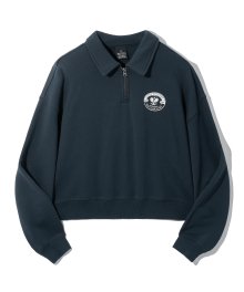 (W) BEST TEAM WORK TENNIS CROP SWEATSHIRT (NAVY) [LRSFCTM766M]