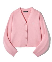 (W) HEART SLIM CARDIGAN (LIGHT PINK) [LRSFCGK716M]