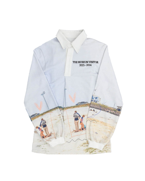 BEACH с принтом PK LONG SLEEVE (белое)