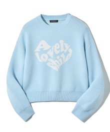 (W) A LOVELY CHILD HEART KNIT (LIGHT BLUE) [LRSFCTK709M]