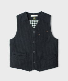 Railroad Denim Vest [Black]