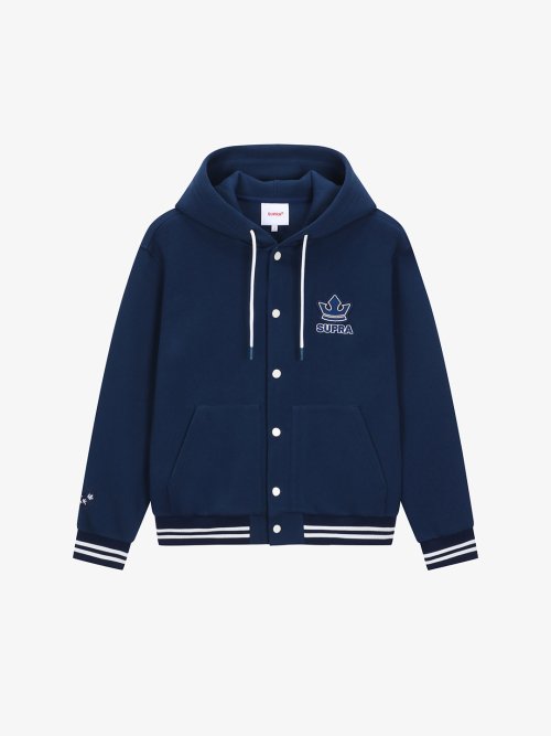 Женская куртка-худи джерси варсити (NAVY)