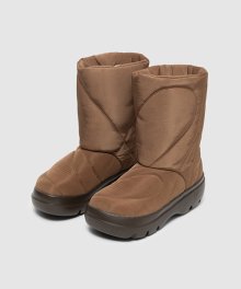 Fuzzy Padding Boots_Brown