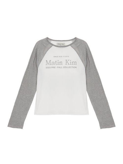 【MATIN KIM】MATIN LETTERING RAGLAN TOP