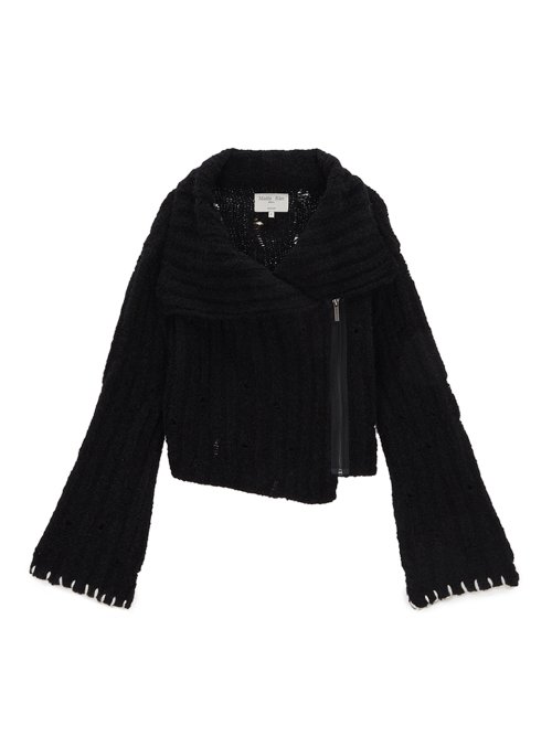 MUSINSA | MATIN KIM TWO WAY KNIT CARDIGAN JACKET IN BLACK