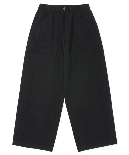 ★★Columbia★★ MLABEL WIDEFIT CUTLINE PANTS BLACK CIU3UPCP 컬럼비아 유니버시티(COLUMBIA UNIVERSITY) M-LABEL WIDE-FIT