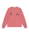 도미넌트(DOMINANT) [16s Cotton]RP Pigment Washing Long Sleeve_Blossom Pink
