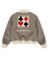 Poker Varsity Jacket Beige
