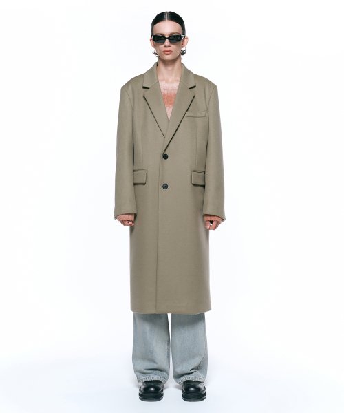 Кашемировое пальто честер ASH BEIGE