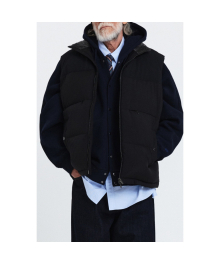 sadsmile puffer down vest_CQUAW23801BKX