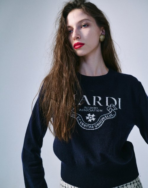 MUSINSA公式 | MARDI MERCREDI CASHMERE CROPPED CREW NECK ALUMNI 