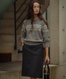 Nordic ireland cashmere blended knit_Gray