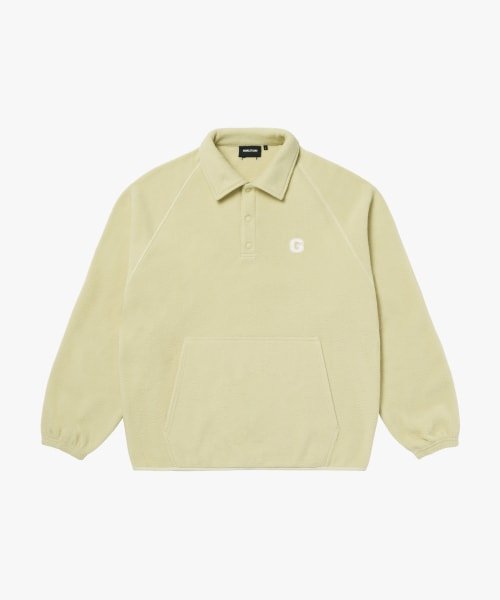 G LOGO MICRO FLEECE POLO SHIRT-LIGHT YELLOW