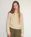 Anna alpaca cable sweater - cream beige