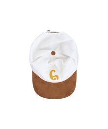 Suede Ball Cap - White/Brown
