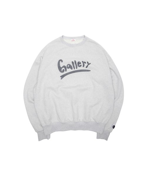 【1011 Gallery】Gallery Logo Graphic Sweatshirt Gallery Wave Logo Graphic Sweatshirt - Charcoal Grey - 감도