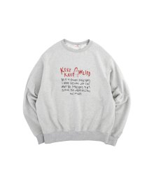 Gallery Keep Weird Graphic Sweatshirt - Light Grey