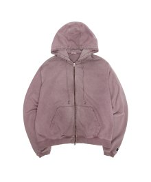 Gallery Dying Embroidered Zip Up - Violet