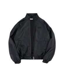 Embroidery Leather Jacket - Black
