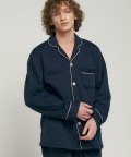 (m) Quilted Navy Pajama Set