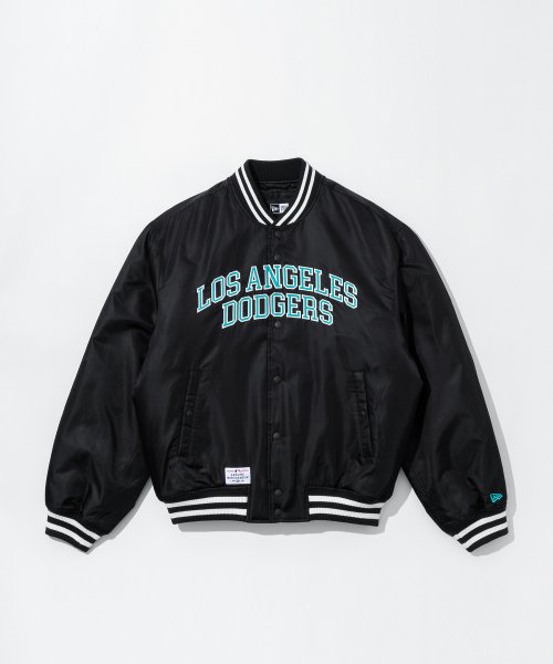 Нейлоновый бомбер MLB LA Dodgers с логотипом-аркой, Black