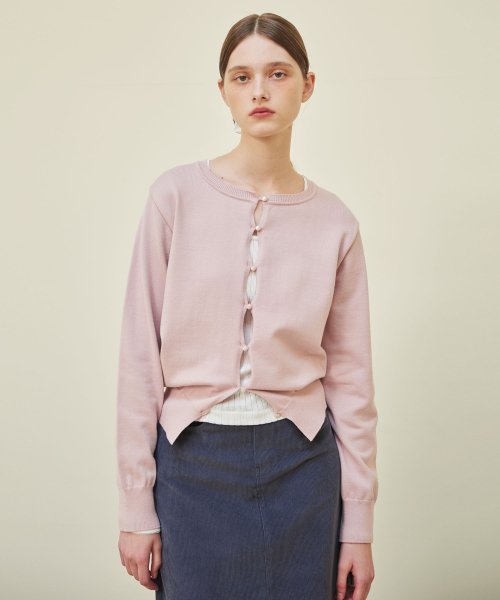 Open Hook cardigan (Light pink)