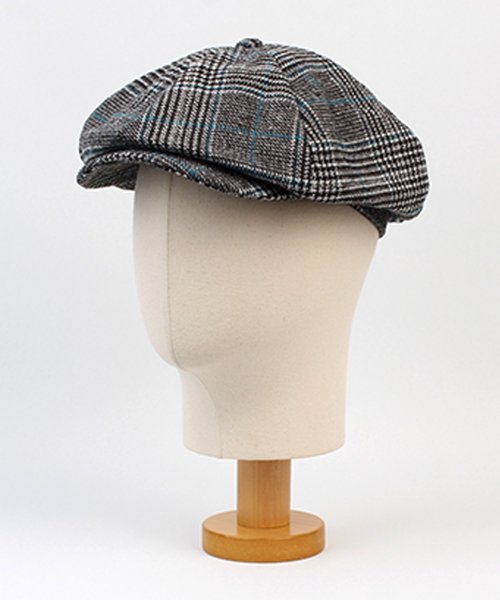 Glencheck Black Wool Newsboy Cap 뉴스보이캡