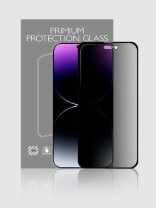 아이폰15 프로 프로맥스 2.5D 프라이버시 강화유리-블랙