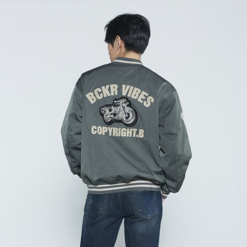 Мужской бомбер varsity с нашивкой Khaki