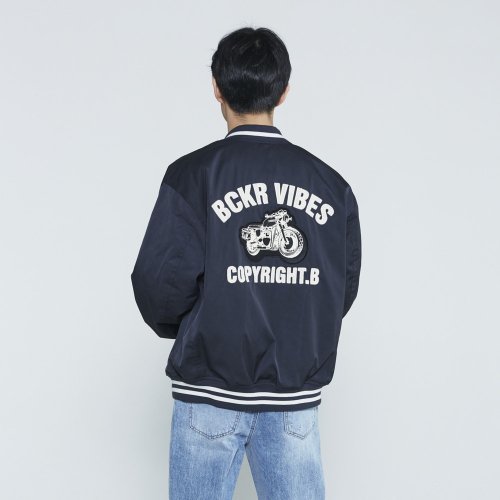 Мужской бомбер с нашивкой, Dark Navy