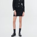 아쿠드(ACUD) Alpaca Tweed Mini Skirt _Black