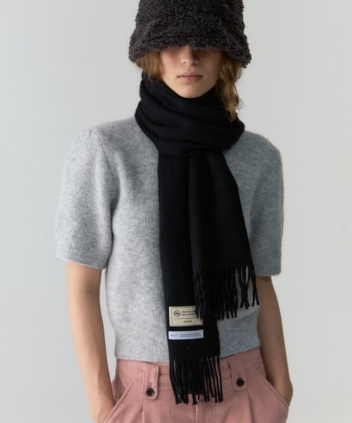 MUSINSA | DEPOUND Cashmere Wool Blended Muffler [Black]