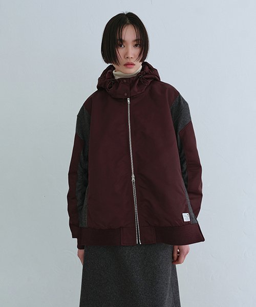 Patch Work Hoodie Bomber Jumper_RQUAW23526WIX
