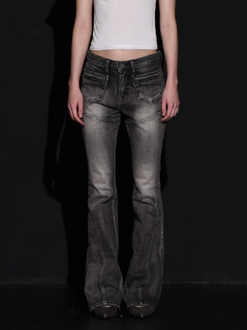 보헤미안 서울(BOHEMSEO) FRONT POCKET BOOTS CUT DENIM PANTS
