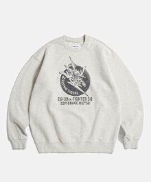 Flying Tigers Heavyweight Sweatshirt (Crack Ver.) Oatmeal Grey