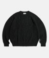 Onion Pattern Knit Sweater Black
