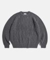 Onion Pattern Knit Sweater Grey