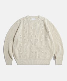Onion Pattern Knit Sweater Ivory