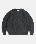 에스피오나지(ESPIONAGE) Pigment Dyed Raglan Knit Sweater Black