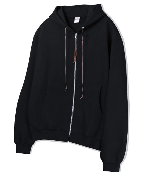 2WAY большой худи на молнии [BLACK]