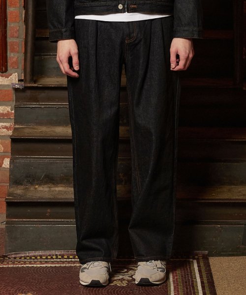 DENIM WIDE FIT PANTS [2 COLOR]