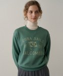 블랭크03(BLANK03) vintage print sweatshirt (green)