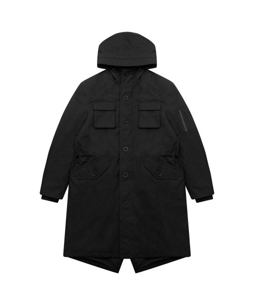 Парка с изменённым рыбьим хвостом Black