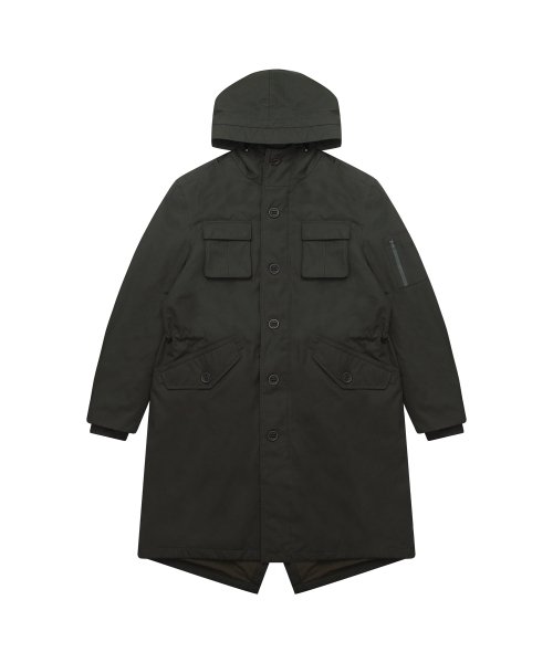 Парка с изменённым рыбьим хвостом Khaki