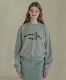Lossy  hand stitch sweatshirt_gray