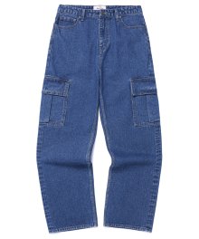 Cargo Semi Denim Pants - M/Blue