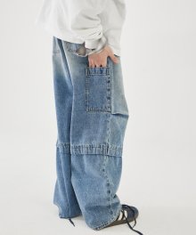 One Pocket Flash Denim Pants - M/Blue
