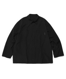 Side Pocket Long Shirt - Black