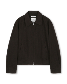 [24FW Ver.]WOOL WIDE COLLAR HARRINGTON JACKET DARK BROWN