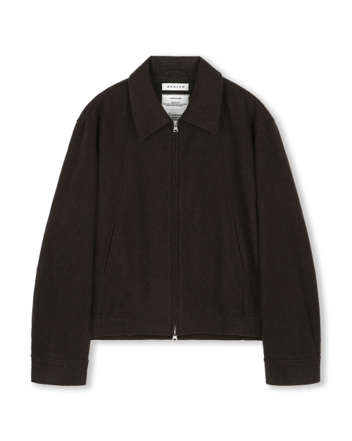 ジャケット・アウター BESLOW WOOL WIDE COLLAR HARRINGTON 비슬로우(BESLOW) WOOL WIDE COLLAR HARRINGTON JACKET DARK BROWN
